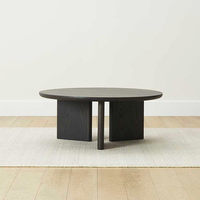 Table basse ronde en bois de frêne massif de style japonais Sabi Wabi, design rétro, salon, petit appartement, balcon, table à thé