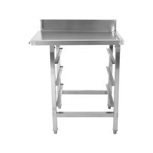 Table de travail en acier inoxydable pour lave-vaisselle commercial avec support à verres et crédence – Offre spéciale - Product Image 3