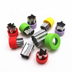 Kim loại nhỏ <span class=keywords><strong>Cookie</strong></span> cắt trái cây và <span class=keywords><strong>Cookie</strong></span> tem khuôn rau cắt hình dạng thiết lập - Product Image 4