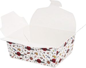 Caixas de Papelão Brancas para Alimentos, Resistentes a Vazamentos e Gordura, para Restaurantes, Catering e Festas - Product Image 2