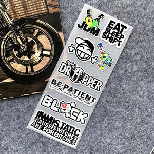 Diseño personalizado profesional JDM reflectante impreso adhesivo impermeable <span class=keywords><strong>familia</strong></span> motocicleta casco coche calcomanía pegatina Anime pegatina - Product Image 6