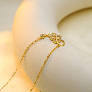 Custom Heart Necklace Stainless Steel Gold Pave Setting Love Design For Women Gift Jewelry - Product Image 3