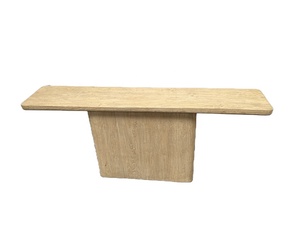 Table de <span class=keywords><strong>console</strong></span> d'<span class=keywords><strong>entrée</strong></span> en bois d'orme massif, nouveau design, forme rectangulaire, table d'appoint <span class=keywords><strong>murale</strong></span> naturelle, offre spéciale chinoise - Product Image 3
