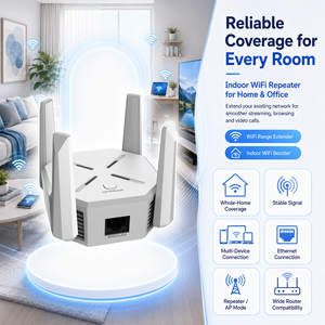 ตัวขยายช่วงสัญญาณ WiFi ไร้สาย AC1200 5GHz 2.4GHz dual band พร้อม4พับได้เสาอากาศโหมด <span class=keywords><strong>WPS</strong></span> พอร์ต LAN - Product Image 4