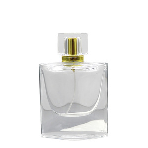 Wholesale 30ml Transparent Square <b>Glass</b> Perfume Bottles Crystal White Refillable Empty Cosmetic <b>Spray</b> Bottles with Clips - Product Image 1