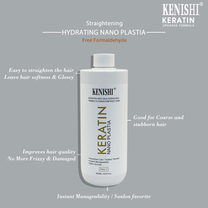 KENISHI Mejor Tratamiento de Nanoplastia Capilar Correctora y Alisadora con Proteína <span class=keywords><strong>para</strong></span> Reparación Profunda del <span class=keywords><strong>Cabello</strong></span> Rizado Queratina de Uso Profesional - Product Image 3