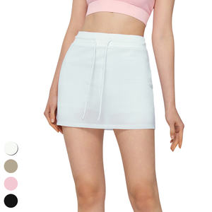 Moda sottile maglia traspirante gonna da Golf vita bassa con coulisse abito sportivo ad asciugatura rapida <span class=keywords><strong>2</strong></span> in 1 minigonna da Tennis Yoga gonne da donna - Product Image 3