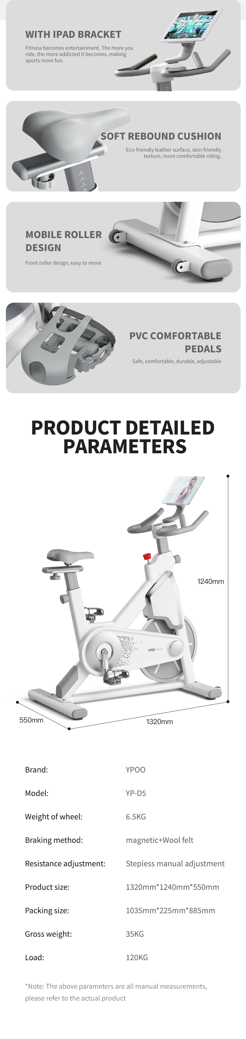 SGS certified YPOO Intelligent Fitness Equipment Source Factory gym spinning bike spinning bikes for sale