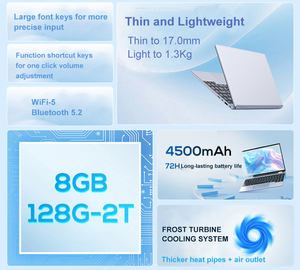 Venta al por mayor de computadoras portátiles de alta calidad, nuevas, de 14 pulgadas, con Intel Celeron N5095 de cuatro núcleos y 6 GB de RAM para negocios - Product Image 4