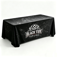 Housse de table publicitaire ajustée 4Ft 6Ft 8Ft, protection intégrale, personnalisable avec votre logo, best-seller