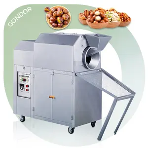 Industrial Shea Nut Automatic Horizontal 30kg Grain 50kg Domestic Peanut Continous Soybean Roaster