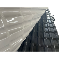 Tôles de Toiture Ondulées en UPVC/ASA/PC à 3 Couches, Imperméables et Ignifuges, pour Entrepôts en Plastique, Design Traditionnel