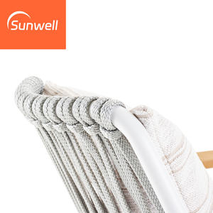 Set Bistro Moderno <span class=keywords><strong>Modena</strong></span> per Esterni, Mobili da Terrazzo in Metallo, Set da <span class=keywords><strong>Giardino</strong></span> in Alluminio con Corda, Sedie Bistro con Pouf Impilabili per Scuola - Product Image 4