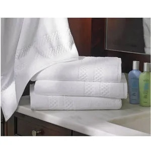 5星级豪华16s 21s定制标志100% 纯棉白面沐浴巾酒店浴室