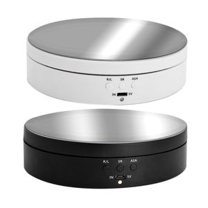 Rotating Turntable 3 Speeds Electric Rotating Display Stand Turntable Mirror Photography Turntable Jewelry Holder