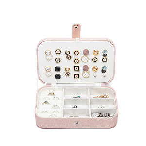 Organizador de Joyas de Cuero PU para Mujer, Estuche de Viaje con Logotipo Personalizado, Caja de Regalo de Navidad de Doble Capa para Collares - Product Image 3