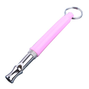 Silbato de entrenamiento para perros, de metal negro, con llavero, para suministros de entrenamiento de mascotas. - Product Image 5