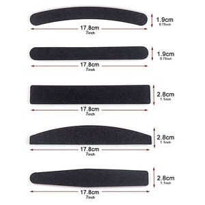 Lime à ongles <span class=keywords><strong>pas</strong></span> chère, noire, 180/240, dégradé, forme croissant/diamant/rectangle/<span class=keywords><strong>banane</strong></span>, huit formes, mini, courte, 9 cm, limes à ongles noires - Product Image 2