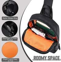 Mini sacs de poitrine imperméables pour hommes, sacs utilitaires EDC, petit sac bandoulière pour la randonnée, les voyages et le travail