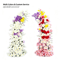 Composition florale artificielle en arche de cornes, ensemble de fleurs de coin pour mariage, idéal pour la décoration de la cérémonie, du fond de scène, de l'entrée et des mariages en extérieur