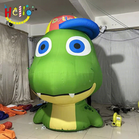 Mascotte de crocodile gonflable géante avec casquette de baseball pour enfants, décoration de parc à thème, centre commercial
