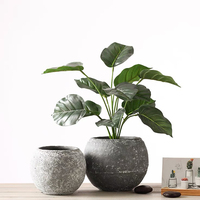 Pot Bunga dan Penanam Pot Pot Balkon Murah Vintage Pedesaan Semen Bulat Pot Tanaman Sukulen
