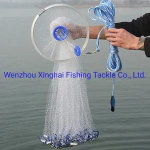 Filet de pêche à lancer facile à ouvrir Magic Ring pour débutants, conception anti-emmêlement type disque <span class=keywords><strong>volant</strong></span>, filet de pêche léger pour eau salée - Product Image 2