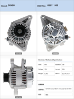 Alternateur de voiture pour Toyota Celica 1.8 VT-i 16V 08.1999-09.2005, Corolla 1.4 VVTi 01.2002-05.2004 1022111900