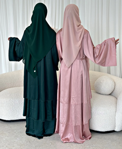 LEDUO Ramadan Eid Dubai Luxury Modest Open <b>Kimono</b> Abaya Shiny Satin Muslim Women Islamic Clothing <b>Cardigan</b> Robe - Product Image 2