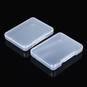 Rectangular Transparent PP Plastic Box 6.8x5.2x1.2cm Flip Top Jewelry Storage Container Desktop Organizer Small Parts Case - Product Image 1