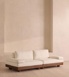 Sofa kayu jati sudut taman luar ruangan Modern furnitur jati tiga kursi untuk rumah dan Hotel gaya santai - Product Image 4