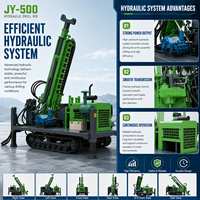 Foreuse rotative hydraulique complète à chenilles, alimentée par moteur diesel, pour puits d'eau de 500m et 200m, avec vitesse de forage rapide et structure optimisée