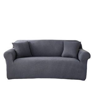 Housse de canapé en polyester tricotée tout-en-un, couleur unie, lavable en machine - Product Image 5