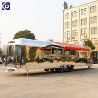Remolque de Comida CAMPTRL para Helados y Café, Carrito de Venta Móvil Totalmente Equipado, Servicio de Catering al Aire Libre, Tamaño Personalizado, Camión de Comida para Hot Dogs y Pizza