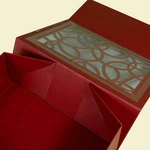 Thực tế hình ảnh hiển thị 2025 mới tùy chỉnh sang trọng màu trắng trong suốt cửa sổ cứng nhắc các tông Hộp Quà Tặng gấp từ hộp giấy - Product Image 3