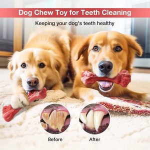 Juguete de Goma para Perros Mordedores Agresivos, Juguete Interactivo para Limpiar los Dientes de las Mascotas, Ultra Duradero, No Tóxico, Top Ventas - Product Image 3