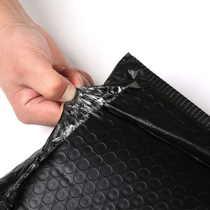 Black Waterproof Matte Black Poly Bubble Mailer <b>Bags</b> <b>Self</b> Adhesive <b>Seal</b> Custom Size Packaging for Shoes & Fur - Product Image 3