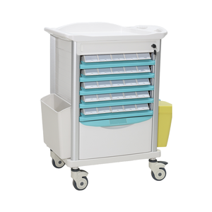 EM-ET111 Ziekenhuis Multifunctionele Nood <span class=keywords><strong>Trolley</strong></span> Kar Medicatie Anesthesie <span class=keywords><strong>Trolley</strong></span> <span class=keywords><strong>Trolley</strong></span> Met Wielen - Product Image 1