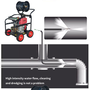 Nettoyeur haute pression diesel 16P 130 bars 40 L/min pour le nettoyage des égouts sans résidus - Product Image 3