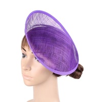 Yüksek kalite 25cm gazlı bez gelin Sinamay şapka tabanı kraliyet Ascot 18 renkler klasik DIY yuvarlak Fascinator tabanı