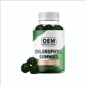 OEM Private Label Chlorophyll Gummies for Cleanse & Detoxify Dietary Supplement for Energy Booster Vegan Gummies-Low Sugar