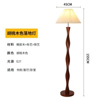 Lampe sur pied de style chinois rétro, Ins, classique, salon, chambre à coucher, bureau, chevet, couleur bois de noyer, lumière luxueuse