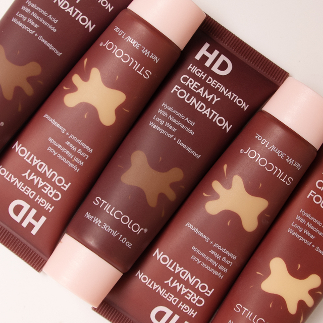 Professional Liquid Foundation Full Coverage Waterproof Cream Concealer Long Lasting Chemical Formula All Skin Types Dark 30ml