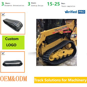 Zig Zag pelacak karet Loader (18 inci) untuk JCB T180 T190 John Deere CT322 CT323D 323D Bobcat T200 T630 T650 864 864FG - Product Image 2