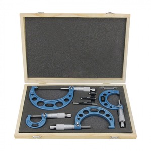 Vendita calda Set micrometro esterno 0-100mm con scatola di legno - Product Image 1