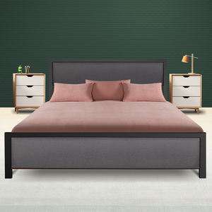 Cadre <span class=keywords><strong>de</strong></span> lit pliable en métal <span class=keywords><strong>de</strong></span> conception moderne Kainice, tube carré complet, tailles king et <span class=keywords><strong>queen</strong></span> pour les chambres d'hôtel - Product Image 4