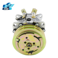 Compresor de Aire SD507 5H11 12V 24V 2PK con Ranuras para Camiones de Trabajo Pesado, para Polea de Correa, Tractor, Excavadora, Camión de Trabajo Pesado, Hot Rod