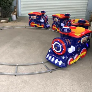 Anak-anak Taman Hiburan Naik Listrik Nyata Kereta Mini dengan Jalur Kids Park