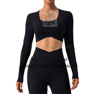 Slimming Quick Drying Yoga Suit Top <strong>Long-Sleeve</strong> T-Shirt Fitness <strong>Bolero</strong> for <strong>Women's</strong> Sports - Product Image 3