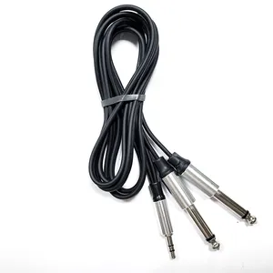 TRS Stereo Jack 3 Pole 3.5mm 1/8 Male to 2 Pole 2*6.35mm 1/4 Male Audio Extension Splitter Y Cable For Home Stereo Systems